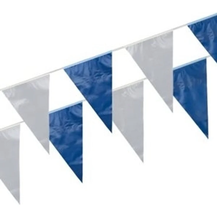 Wimpelkette, Folie 10 m blau/weiss wetterfest – Bild 4