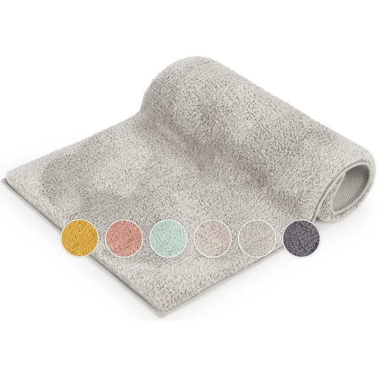 Blumtal Badematte rutschfester und weicher Badezimmerteppich, rutschsicher, strapazierfähig, waschbar, Polyester, Badvorleger in 50x80 cm - waschbar