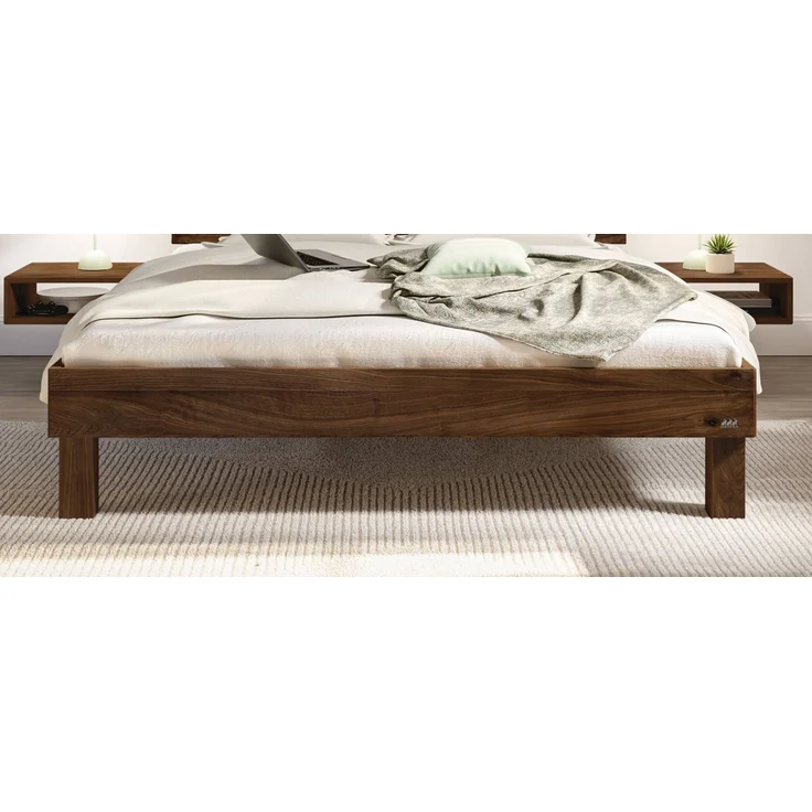 Hasena Massivholzbett Forti Trento Nussbaum geölt 180x210 cm, Komforthöhe 25 cm – Trento – Bild 4