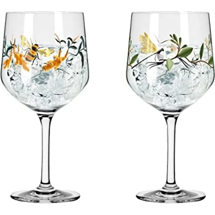 Ritzenhoff Botanic Glamour Gin-Gläser 2er Set Biene, Libelle – Bild 2