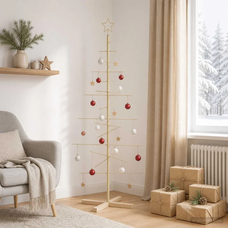 vidaXL Metall Weihnachtsbaum KUOPIO 150 cm Stahl Gold 42053869 – Bild 1
