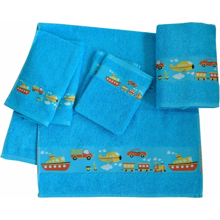 Dyckhoff Handtuch Set Auto, Walkfrottee (Set, 6-St), Auto Motiven, 2 Handtücher, 2 Gästetücher, 2 Waschhandschuhe – Bild 1