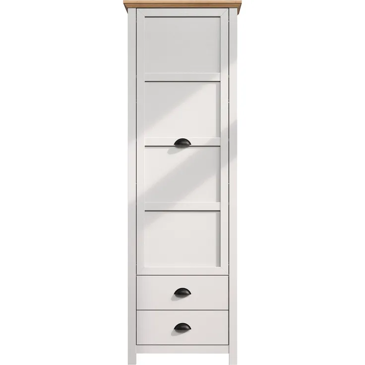 Garderobenschrank Landside in grau und Eiche Schuhschrank 65 x 201 cm