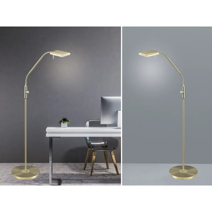 Trio Leuchten 'Bergamo' LED-Stehlampe mit Dimmfunktion, Memoryfunktion & mehrere Helligkeitsstufen, LED fest integriert, Warmweiß, Sensordimmer – Bild 1