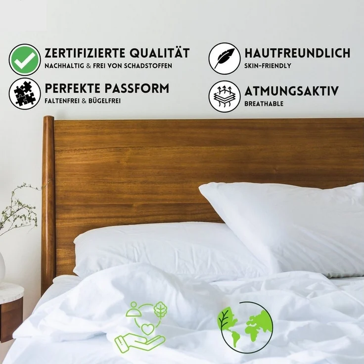 Hometex Premium Textiles Spannbettlaken aus Mikroflausch oder Teddyflausch - Bettlaken extra warm & kuschelig, Gummizug: Rundum, viele Größen und Farben in Premium Qualität – Bild 3