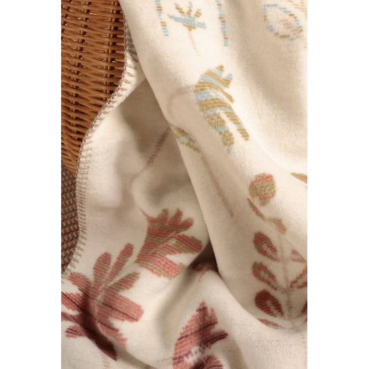 Babydecke Babydecke Wild Flowers, Biederlack, 75 x 100, mit Zierstich – Bild 2