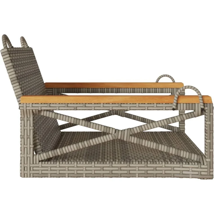 vidaXL Hängesessel Grau 63x62x40 cm Poly Rattan 368171 – Bild 5
