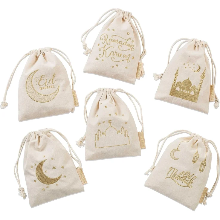 PAPIERDRACHEN Aufbewahrungstasche 6 Geschenksäckchen zu Ramadan - Set 1 – Bild 1