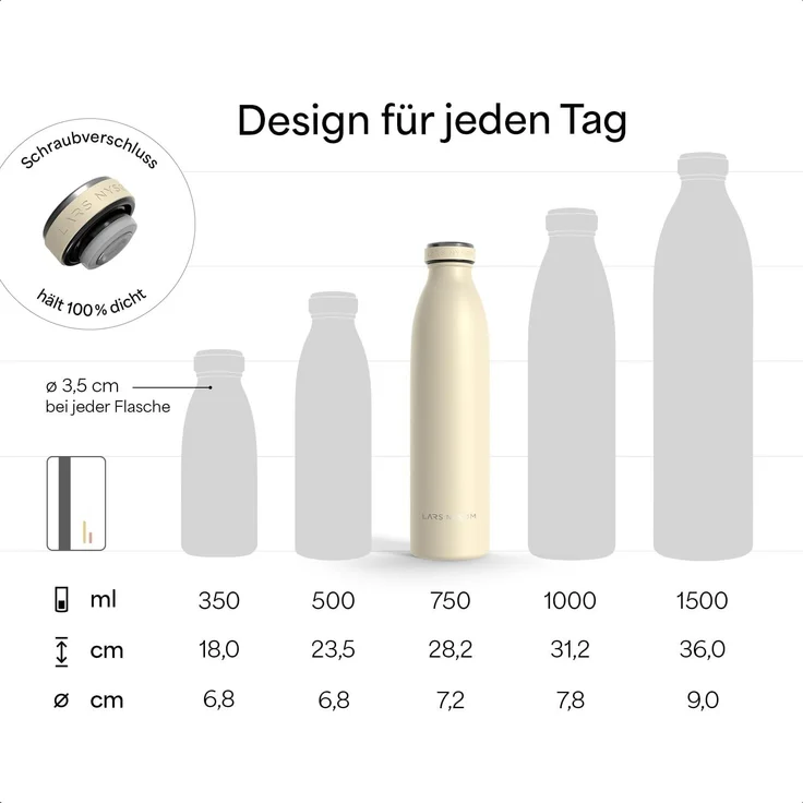 LARS NYSØM 'Ren' Thermoflasche, Misty Blue, 750 ml – Bild 4