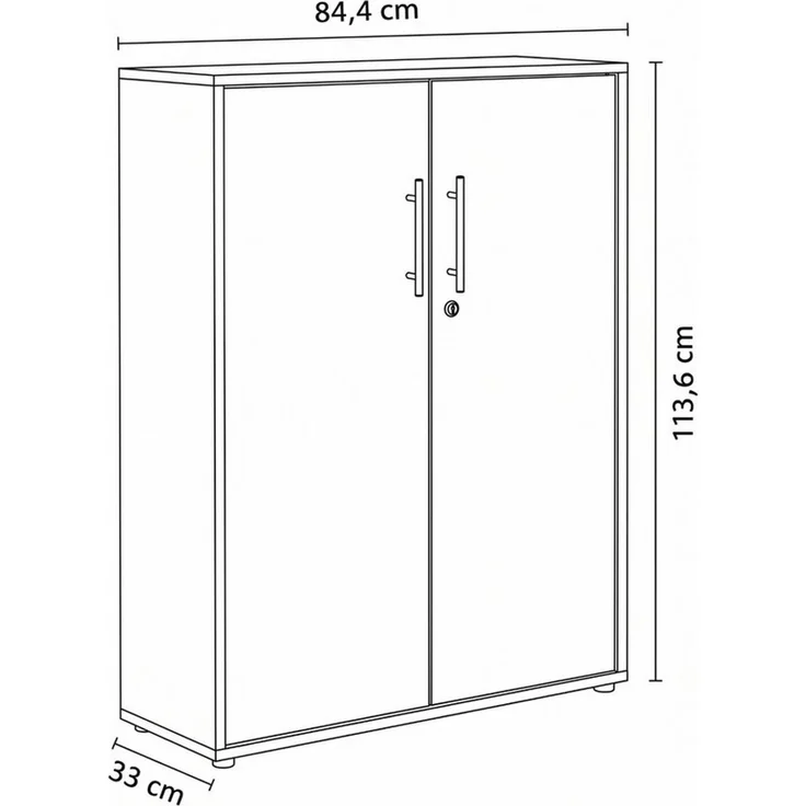 moebel-dich-auf Aktenschrank OFFICE EDITION (abschließbar, Metallgriffe, 3 Fächer) Made in Germany – Bild 4