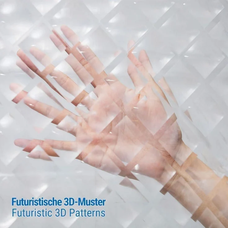 Duschvorhang 3D Rhombus Transparent Eva-Material 180x180cm Wasserdicht Schimmel – Bild 6