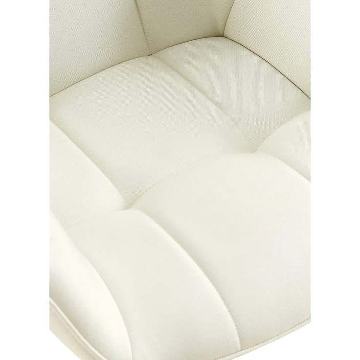 Esszimmerstuhl GUNIM - Stoff Creme 65x58x85 cm | Essstühle Esszimmerstühle Küchenstühle Wohnzimmerstühle – Bild 7