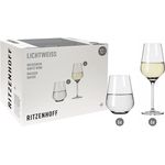 Ritzenhoff 6111012 Aurelie Weßwein- und Wasserglas-Set #2 LICHTWEISS Nadine Niggemeier 2022 in Geschenkbox