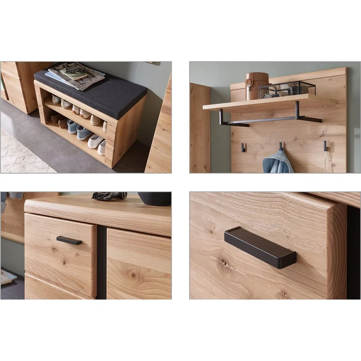 Schuhschrank Sonos, Echtholz, Holzwerkstoff, Holzfarben, 80 x 107 x 40 cm – Bild 7