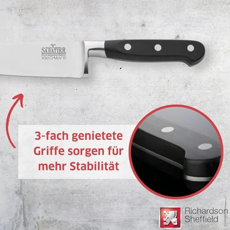 Richardson Sheffield V SABATIER Kochmesser 8" – Bild 5