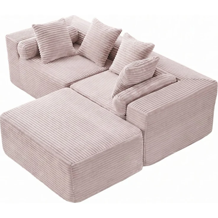 3-Sitzer Sofa, B 266 x T 110 x H 60,01 cm, modular mit Chaise – Bild 5