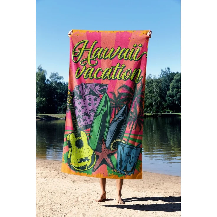 Mijolnir 'Hawaii Vacation 70' Strandtuch, Mehrfarbig, 70 x 130 cm – Bild 2