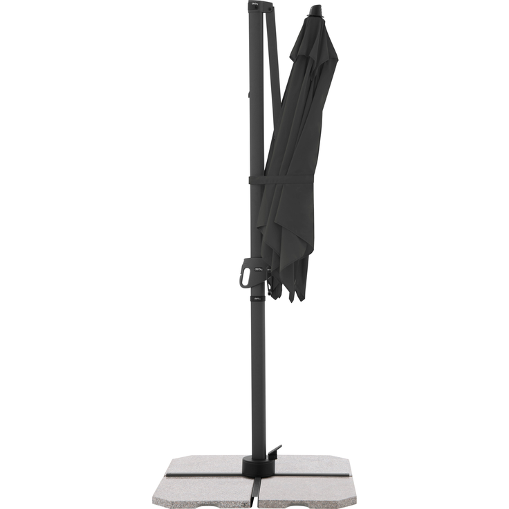 Derby Sonnenschirm / Ampelschirm "Derby DX 210x210", inkl. Standkreuz, anthrazit, 210x210 cm – Bild 3