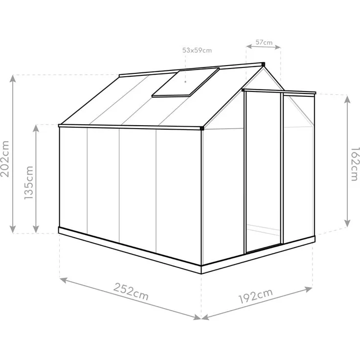 Westmann Aluminium Gewächshaus Flora 68 | – Bild 6