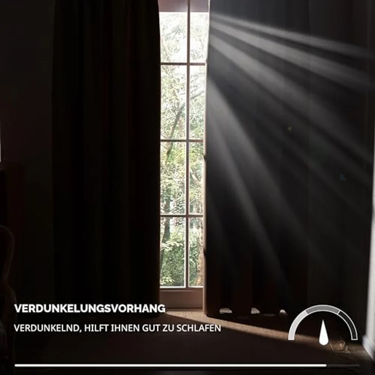 Deconovo Gardinen mit Kräuselband Verdunkelnd Blickdicht Vorhänge Hellgrau | 2er Set, H 210 x B 140 cm, Thermogardine, Schlafzimmer Gardinen, Schlafzimmer Vorhänge, für Thermal Curtains, Übergardinen – Bild 8