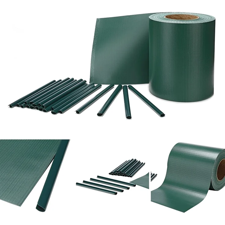 PVC Sichtschutzstreifen 35m x 19cm grün Sichtschutz Zaunblende Zaun – Bild 5