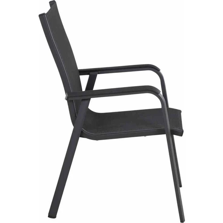 Siena Garden Tesoro Stapelsessel Alu Textilbezug silber schwarz – Bild 5