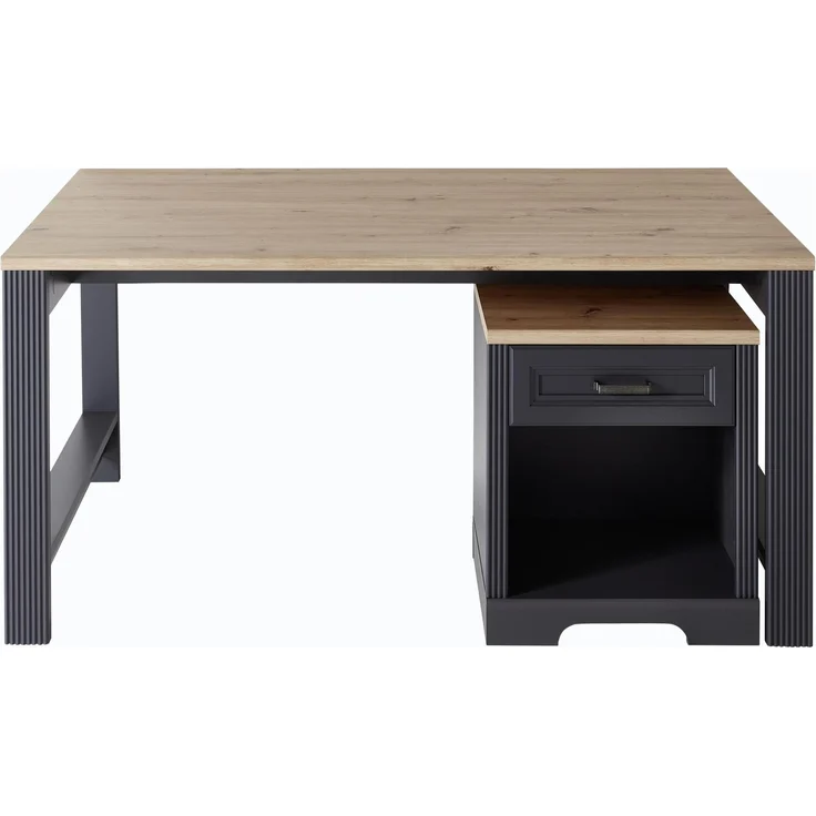 Rollcontainer JASMIN 1 Schubkasten Graphit Artisan Eiche Nachbildung – Bild 3