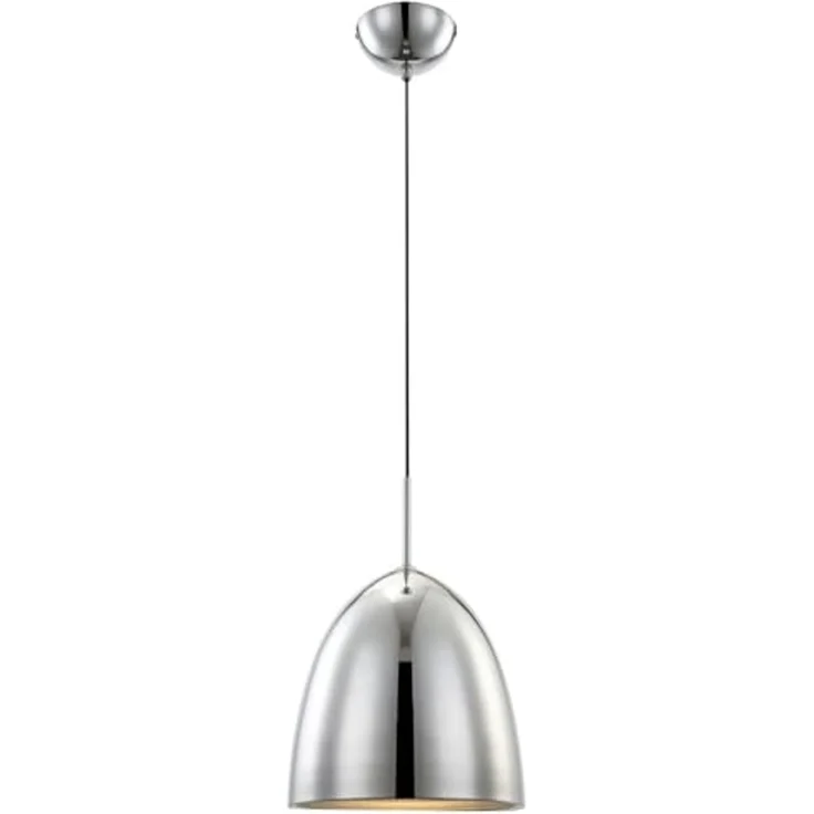 LED Pendelleuchte, Aluminium Chrom, silber, H 132 cm – Bild 1