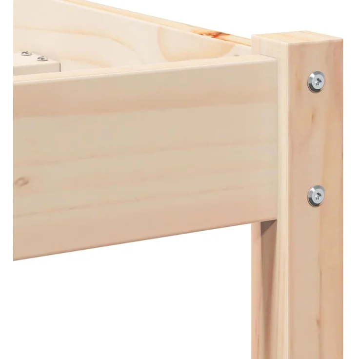 vidaXL Bettrahmen Braun 215,5 x 185,5 x 69,5 cm Massivholz Kiefer 869770 – Bild 7