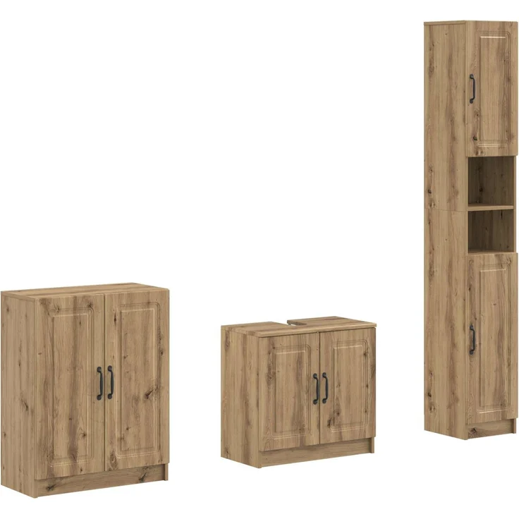 vidaXL 3-teiliges Badezimmer-Schranksystem UTRECHT Artisan-Eiche 3417494 – Bild 2