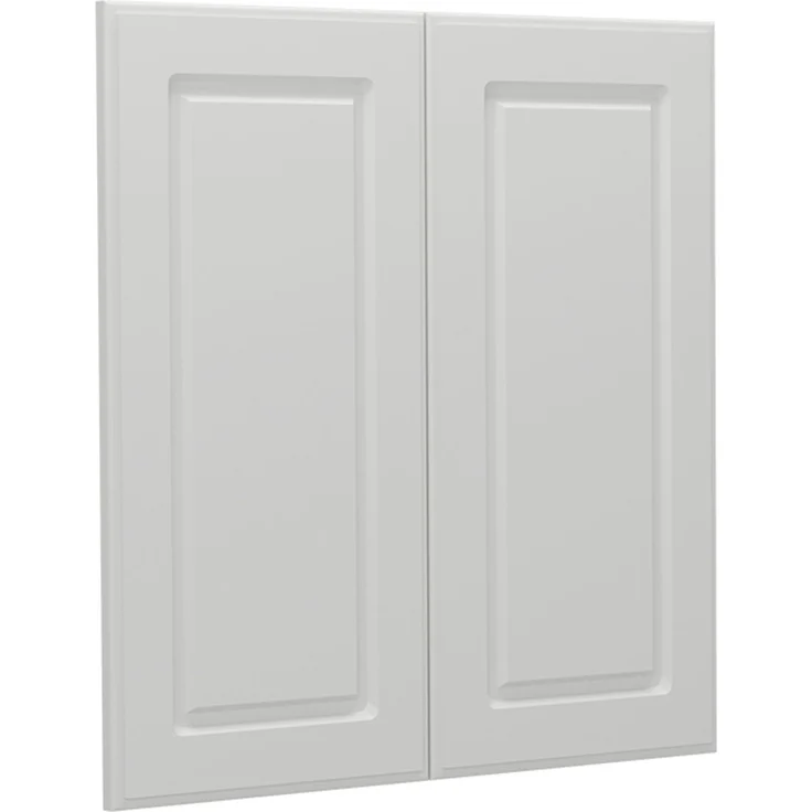 Küchenfront R-Line Weiß Landhaus 59.2 x 59 cm Möbelfront für den Hängeschrank Vicco – Bild 1