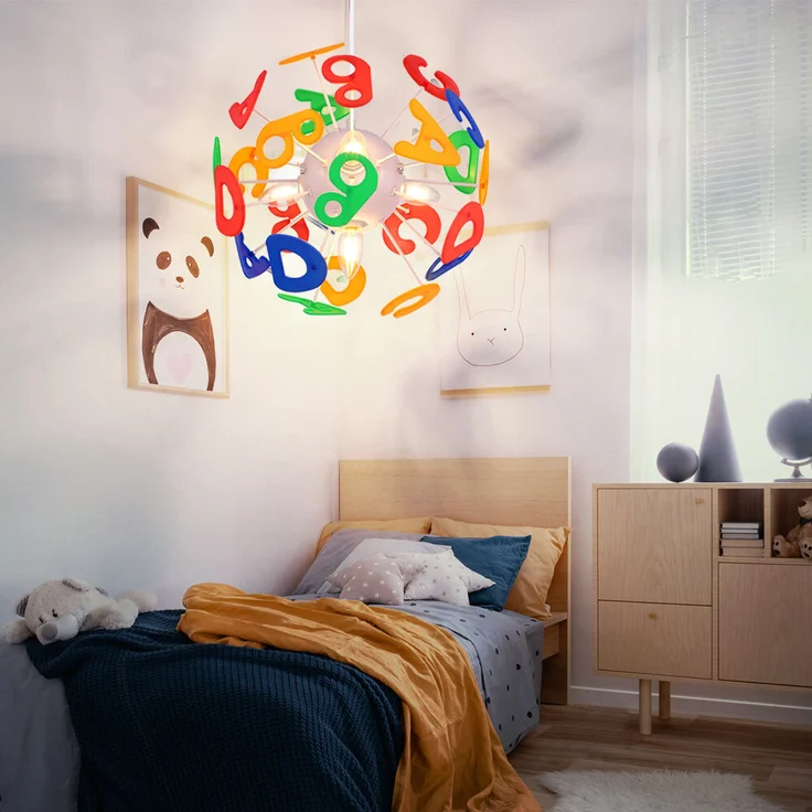 Hängeleuchte, Buchstaben Design, H 120 cm – Bild 5