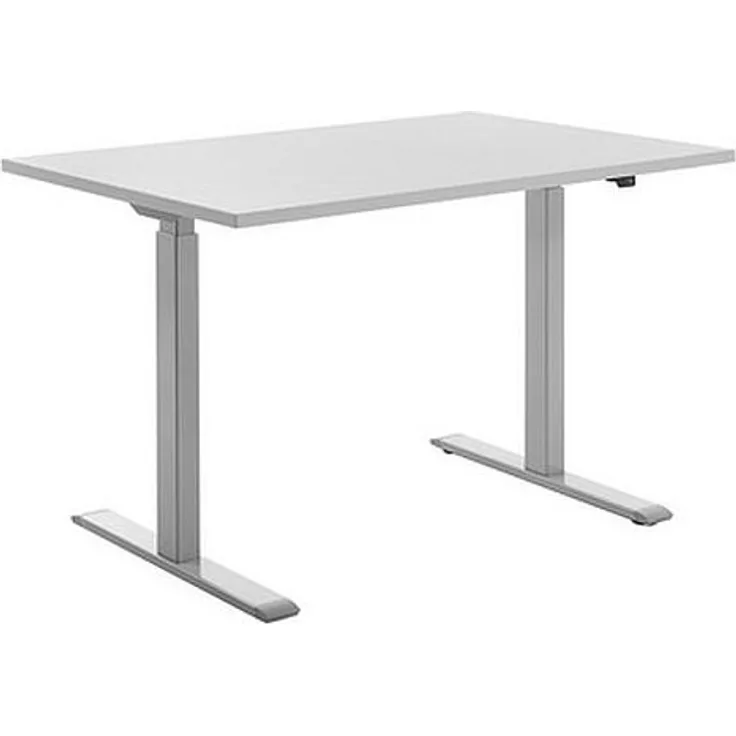 Topstar Sitz-/Steh-Schreibtisch, (B)1.200 mm elektr. höhenverstellbar Grau