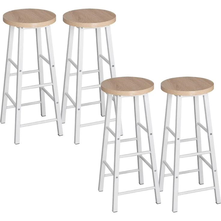 Woltu Barhocker (4 St), Gestell aus stabilem Stahl, Stizfläche aus MDF – Bild 1