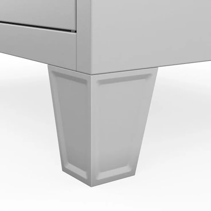 Jan Nowak Spind Metall Schliessfachschrank 2 Fächer Metallschrank abschliessbar 30 x 172 x 45 cm Sozialschrank mit Belüftung Kleiderstange für Personalraum – Bild 4