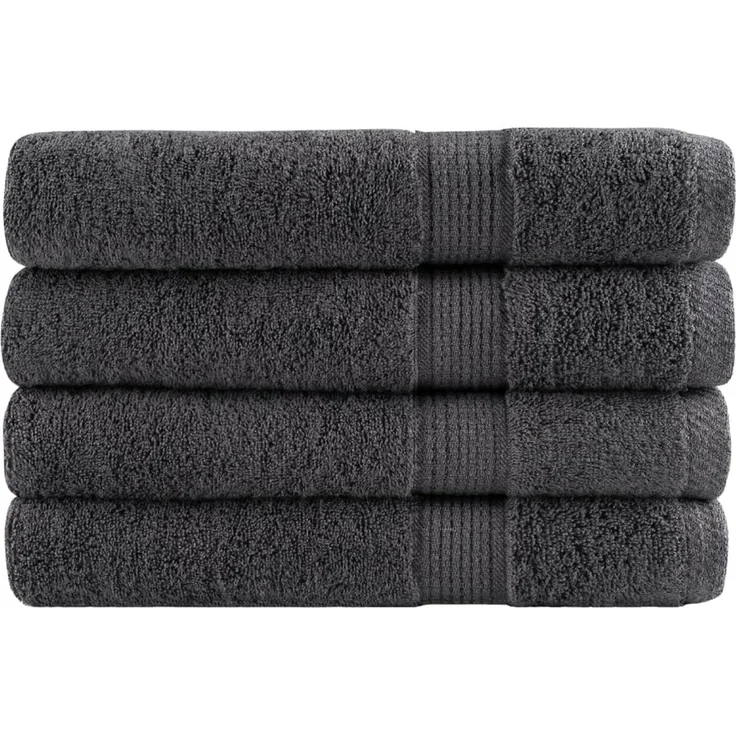 vidaXL Premium Handtücher SOLUND 4 Stk. Anthrazit 100x200 cm 600 g/m² 137173 – Bild 1