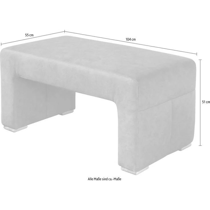 exxpo - sofa fashion Hockerbank, Bodenfreie Optik – Bild 2