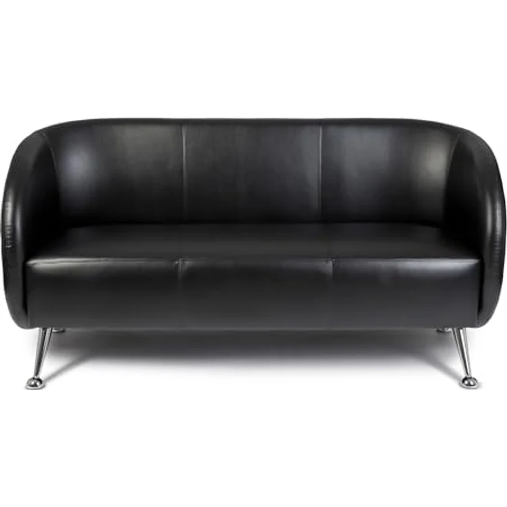 MID.YOU 3-Sitzer-Sofa, Schwarz, Textil mit Lederlook, ca. 168 x 85 x 58 cm, maximal 350 kg Belastbarkeit – Bild 4