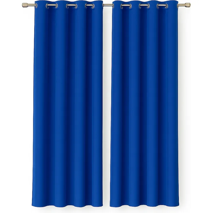 Gardine mit Ösen *** x *** cm ( Breite x Länge ) in ***, blickdichter Vorhang, Ösenvorhang in vielen Variationen 140x175 cm Blau