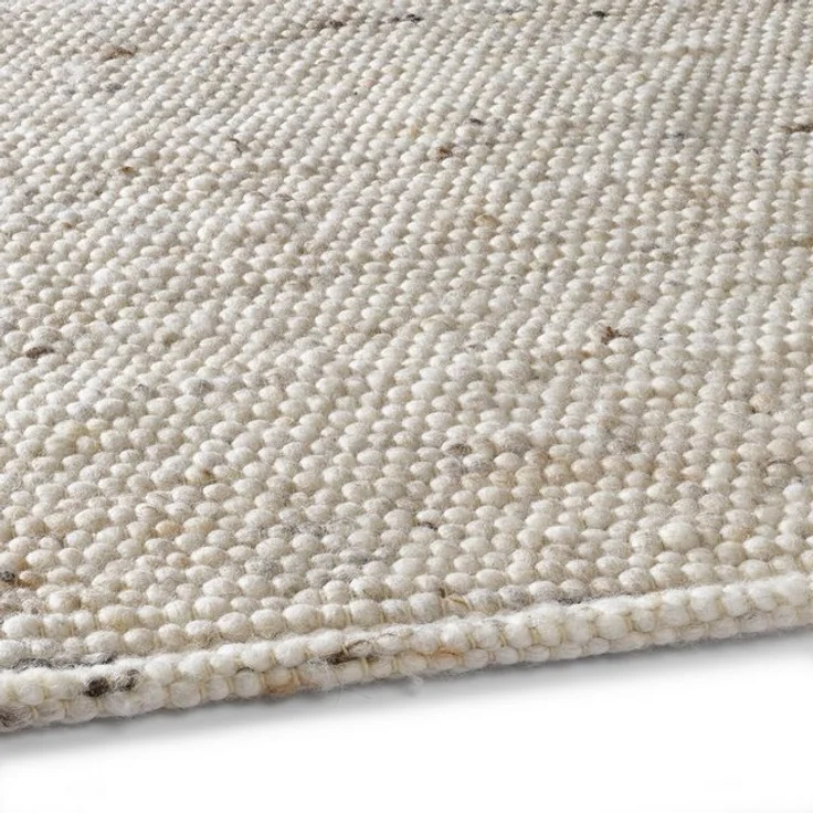 TaraCarpet Wollteppich TaraCarpet Handwebteppich Helsinki, rechteckig, Höhe: 10 mm, gewalkter Wohnzimmer-Teppich Schurwolle Schlafzimmer Esszimmer 070x130 – Bild 4