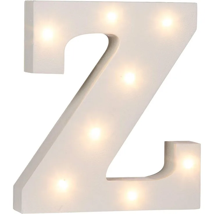Beleuchteter Holz-Buchstabe Z, mit 8 LED