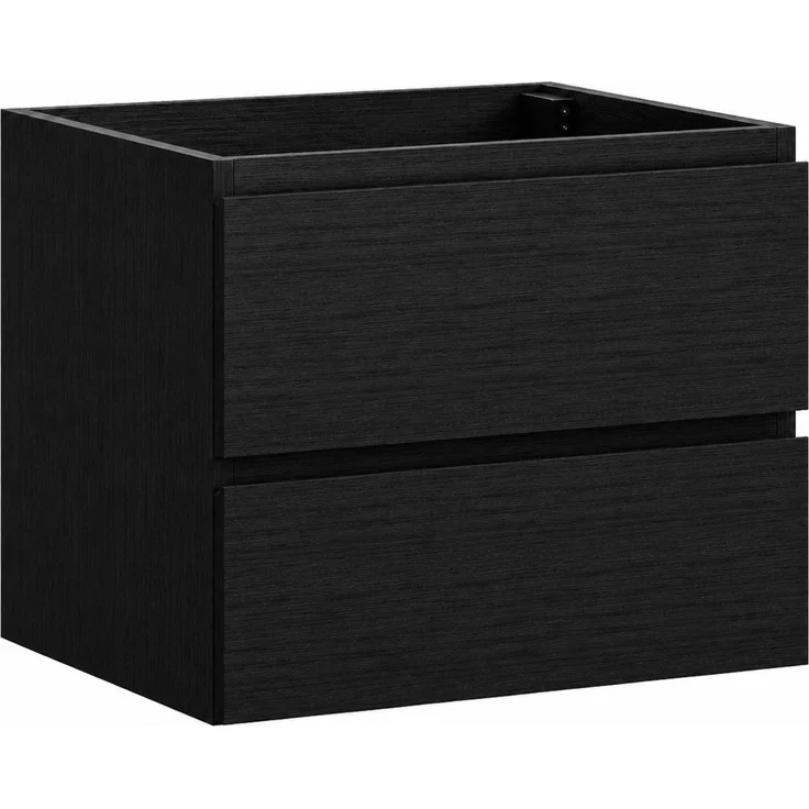 Waschbeckenunterschrank Angela 80cm - Schwarz Holz - Unterschrank Badmöbelset – Bild 1