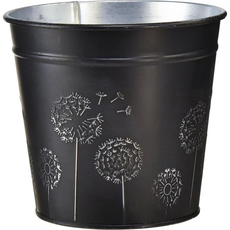 Viana Übertopf Metall Blumentopf mit Pusteblumen Motiv für stilvolle – Bild 5