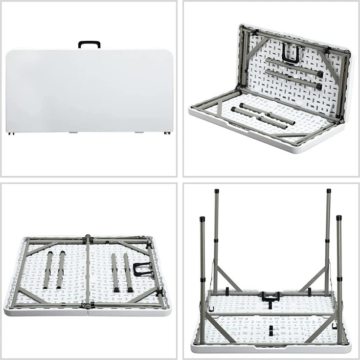 Klapptisch Campingtisch 87cm Küche Quadratisch Klappbar Gartentisch Balkontisch – Bild 4