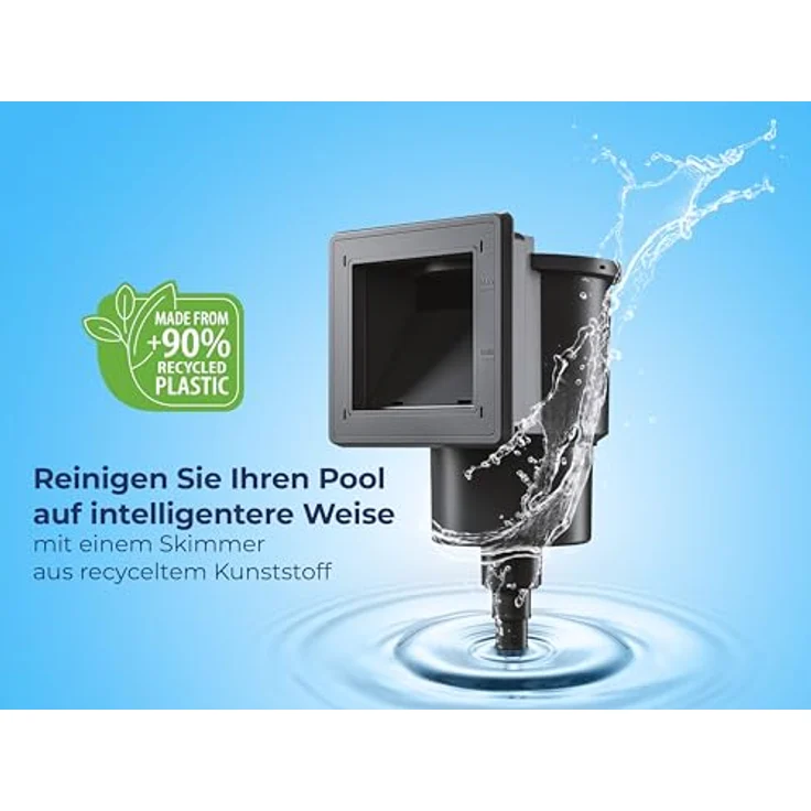 Gre AR100G - Skimmer zur Reinigung und Wasseraufbereitung von Standardpools + Einlassventil. Filtersystem für Pools, Farbe Grau, 27 x 22 x 35 cm – Bild 2