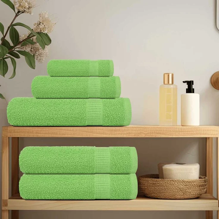 vidaXL Saunatücher FROGN 4 Stk. Apfelgrün 80x200 cm 360 g/m² 137032 – Bild 3