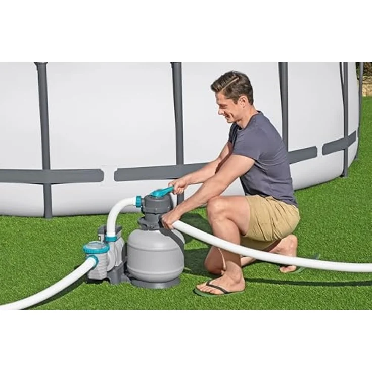 Bestway Sandfilteranlage 8327 l/h Pool Filter mit Timer 6-Wege Ventil – Bild 2