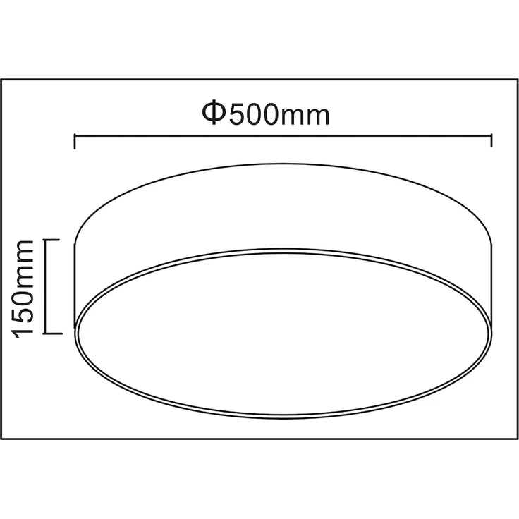 TRANGO LED Deckenleuchte, 3141 Deckenstrahler mit 50cm Ø Sternenhimmel Stoffschirm in *WEISS* rund inkl. 3x E27 Lampenfassung für LED (ohne Leuchtmittel) für Wohnzimmer, Schlafzimmer Flur Gästezimmer Deckenlampe Schlafzimmerlampe, Bürolampe – Bild 2