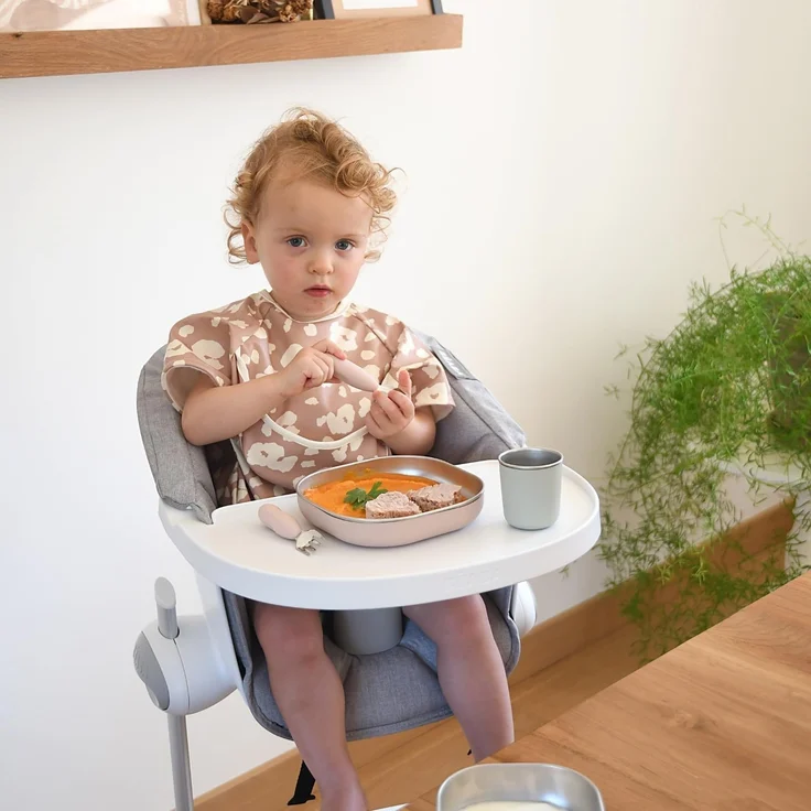 BÉABA Baby-Essensset Edelstahl 3-teilig – Glas + 2 Teller mit Silikonhülle, Mikrowellen- & Spülmaschinengeeignet, Leicht, Bruchsicher & Rutschfest – Farbe Barbapapa – Bild 8