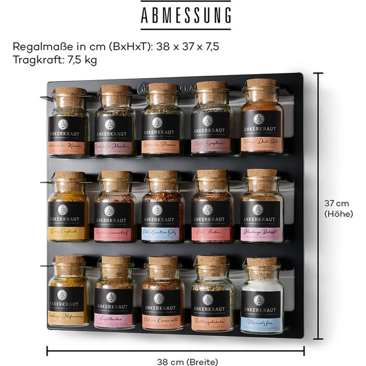 Ankerkraut Gewürzregal Ankerkraut 15er Gewürz-Regal, für 15 Ankerkraut-Gewürzgläser – Bild 2